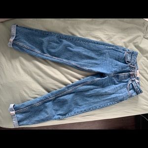 Zara authentic denim mom jeans high waisted